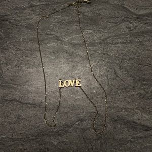 gold love necklace